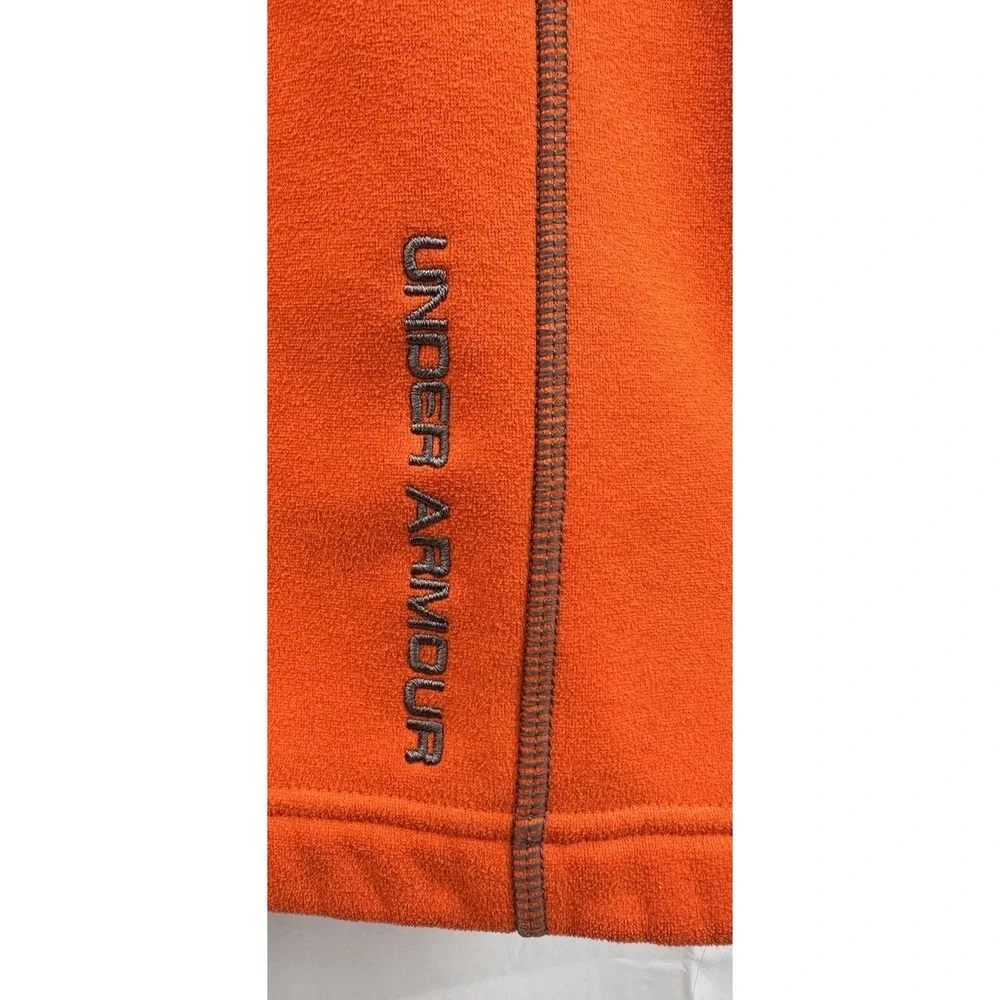 Under Armour Pullover Orange‎ Mens Small 1/4 Zip Long Sleeve Athletic Top